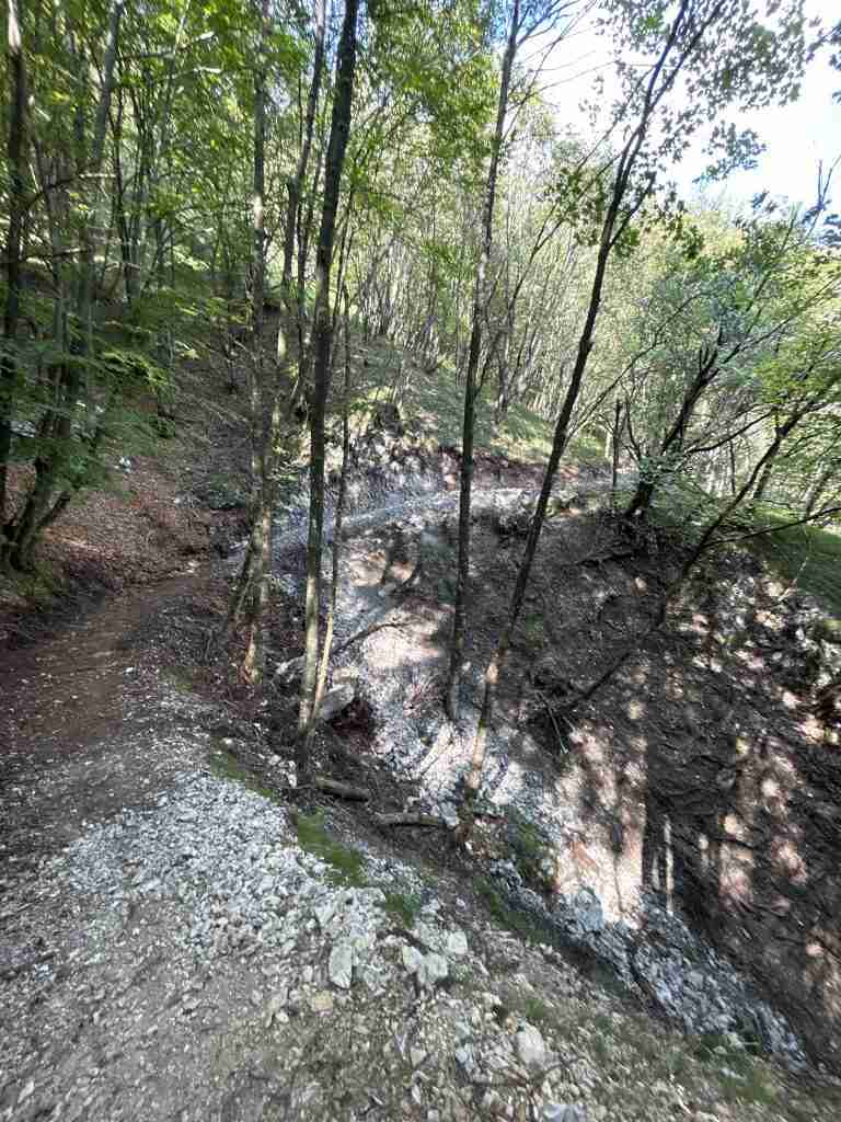 Si prosegue su un sentiero recentemente sistemato