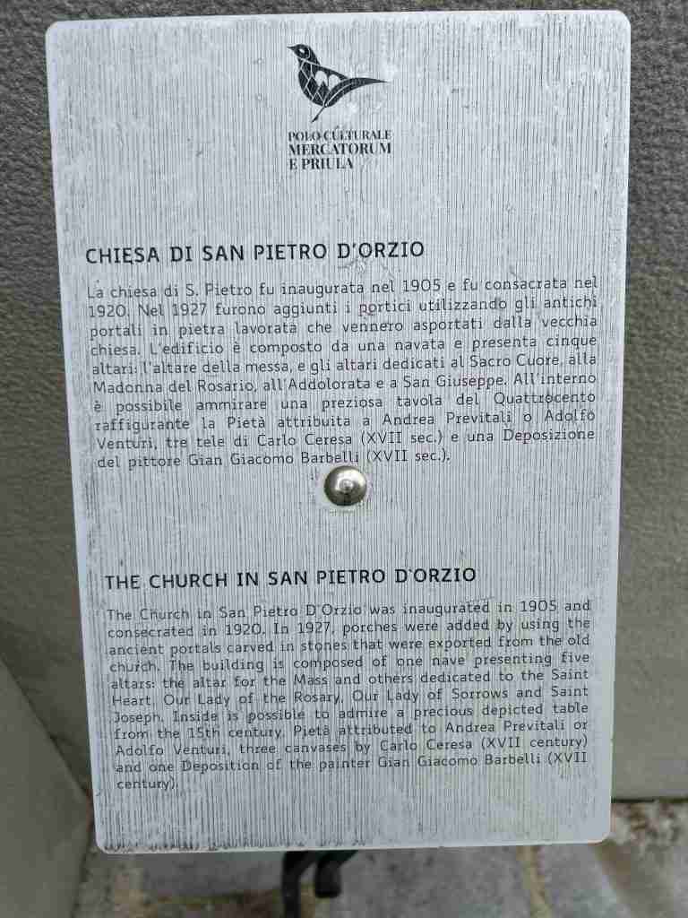 Storiografia Chiesa di San Pietro d'Orzio