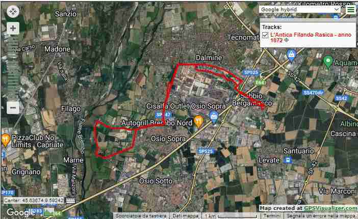 Mappa Tour Filanda Rasica