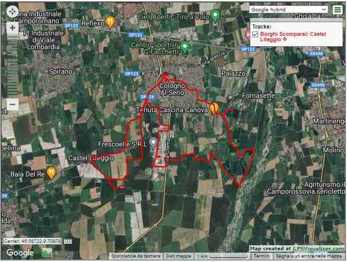 Mappa Escursione Storica a Castel Liteggio