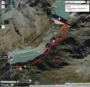 Mappa escursione Campo Moro - Diga Alpe Gera