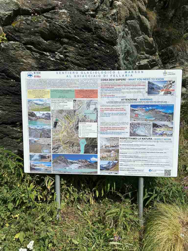 Cartello con ulteriori informazioni di sicurezza