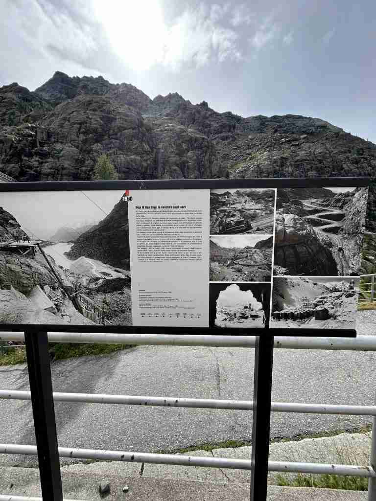 1960 Inizio cavatura inerti Diga di Alpe Gera