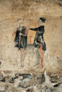 Affresco su parete Palazzo Boselli - San Giovanni Bianco (BG)