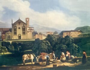 Foppone della Fara (BG) dipinto a olio Pietro Maria Ronzoni 1781-1862