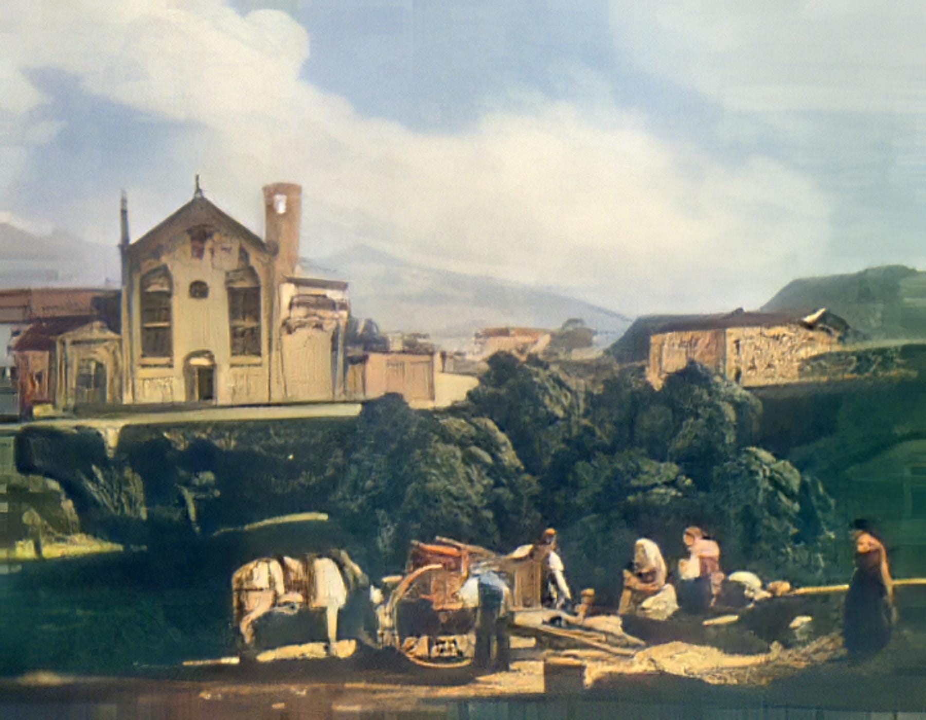 Foppone della Fara (BG) dipinto a olio Pietro Maria Ronzoni 1781-1862